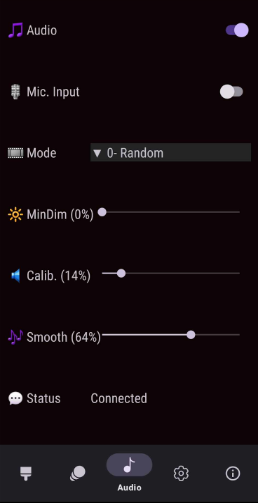 Application GnuckLite: Paramètres audio